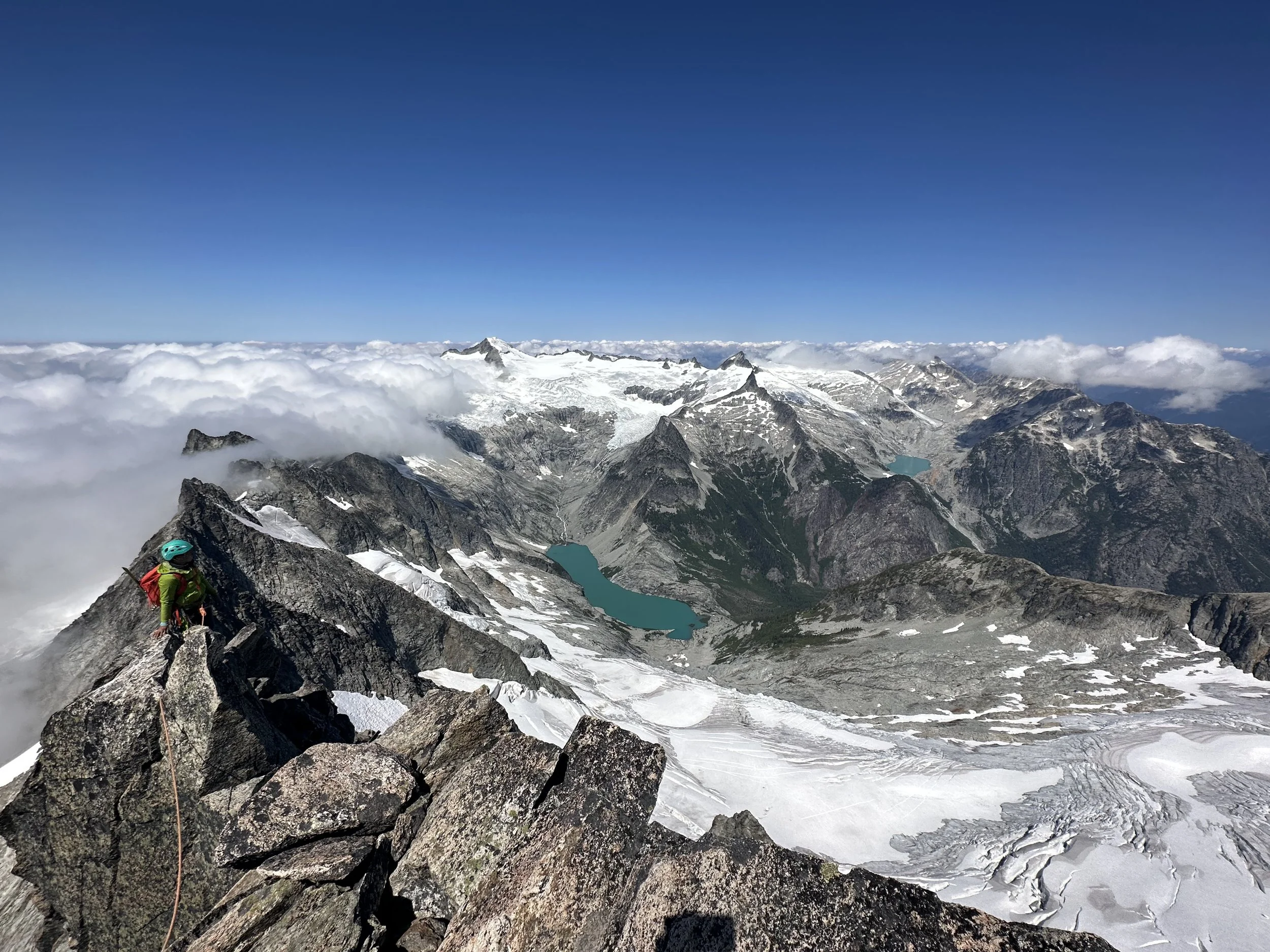 Climb Forbidden Peak, North Cascades. Guided Climb West Ridge